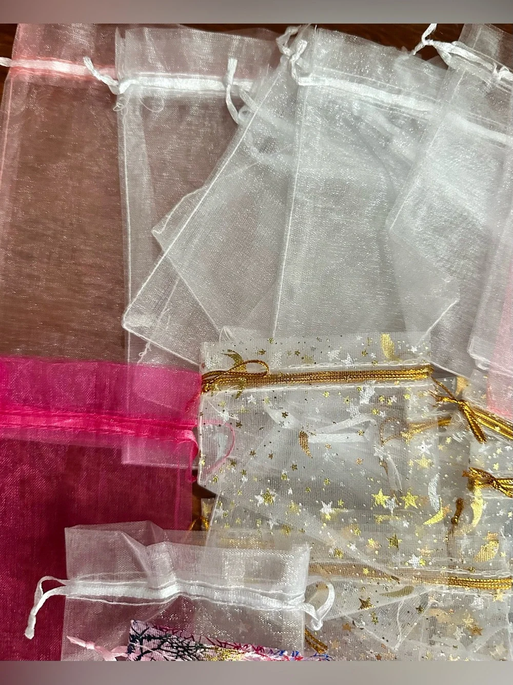 BUY NOW 30 Pc Mixed Size & Design Organza Bags - S-L
